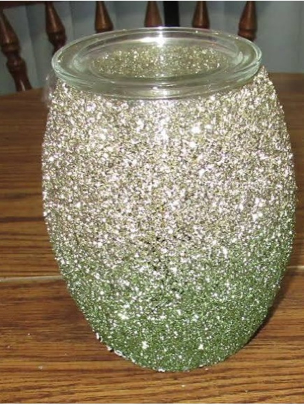 NEW IN BOX along the Beach Scentsy Gold-to-Green Glitter Ombre Warmer